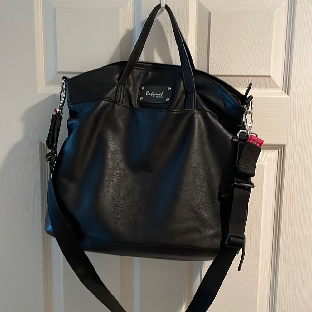Babymel Grace Black Diaper Bag with Detachable Strap